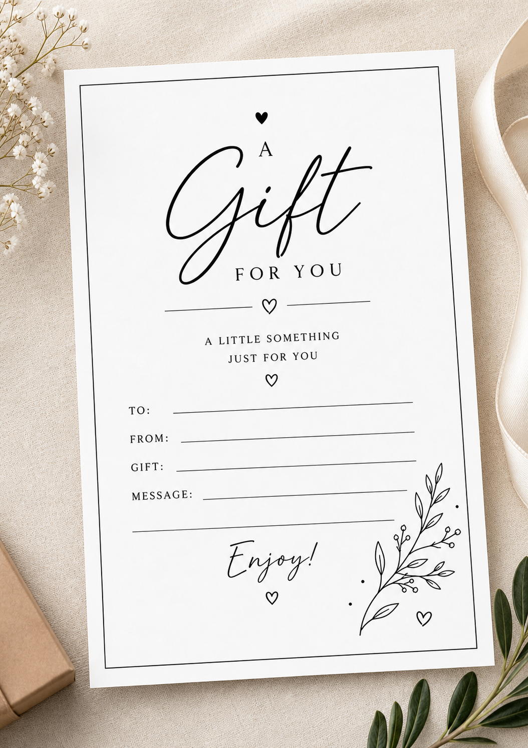 A Gift For You – A5 Premium Paper Print Gift Card Box & Party Co.