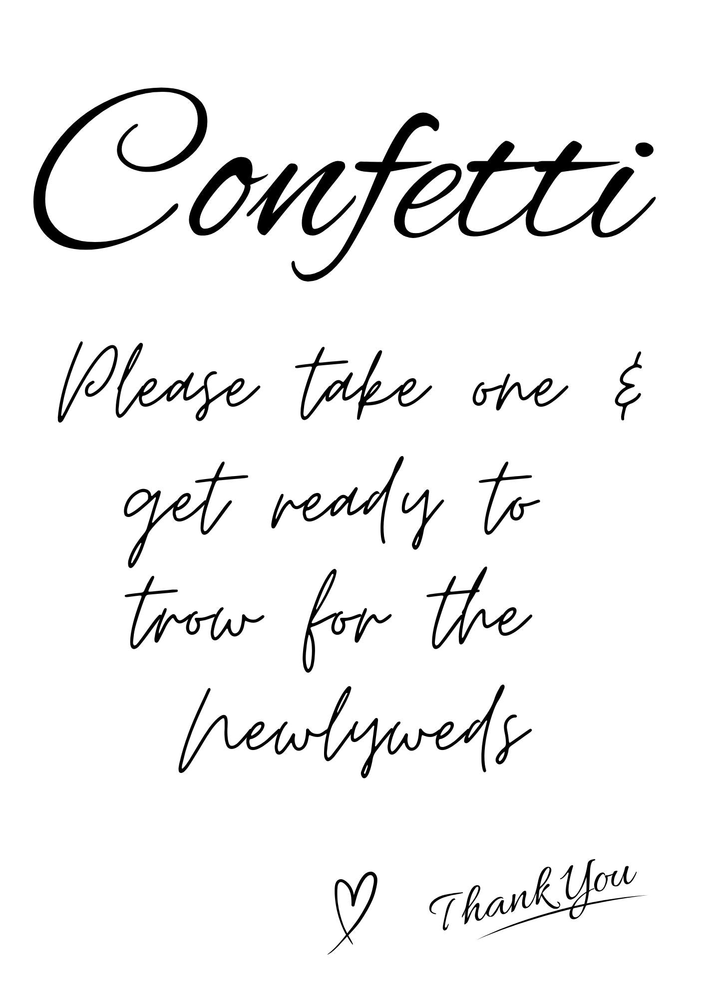 A5 Wedding Activity Sign - Confetti Box & Party Co.
