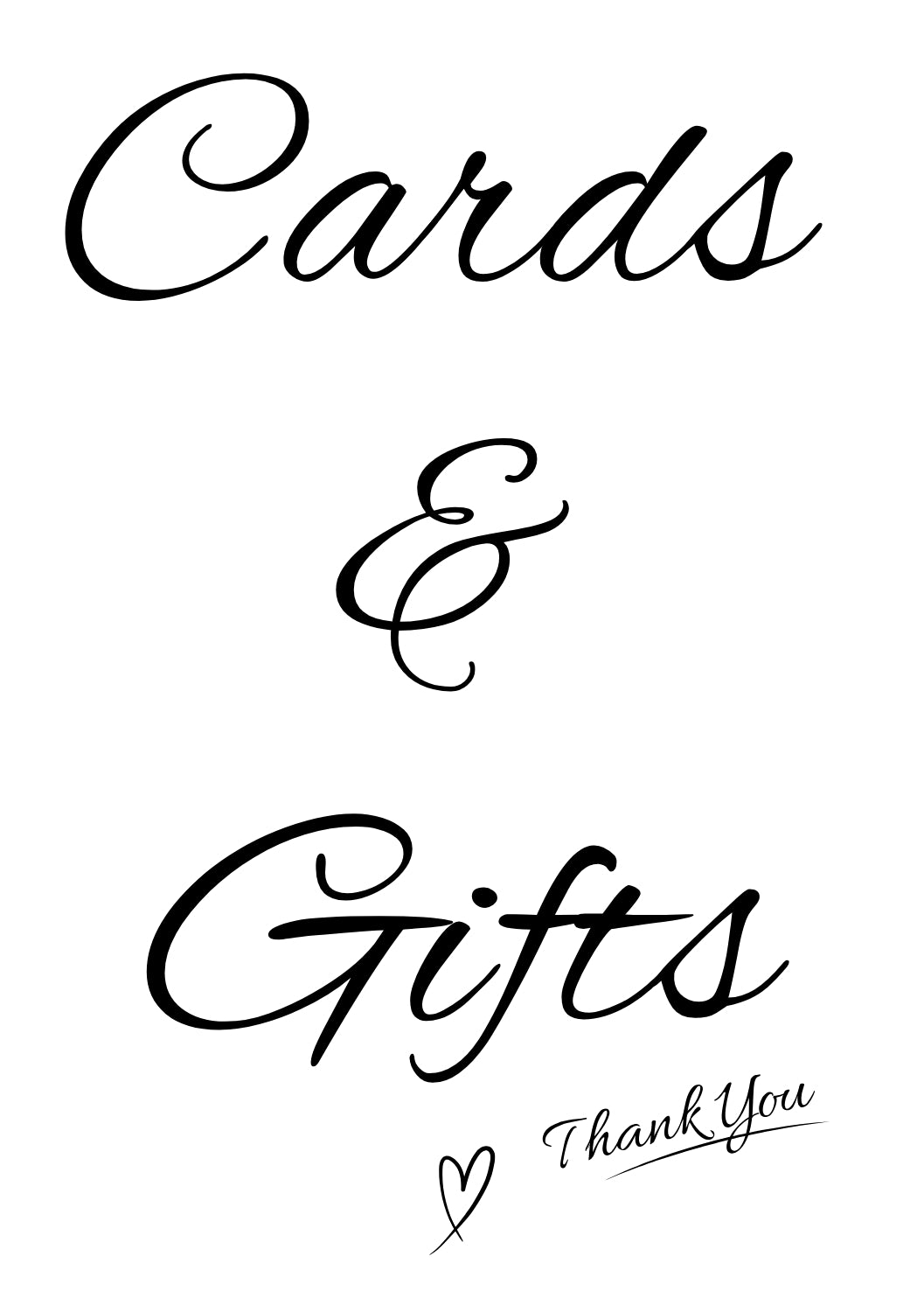 A5 Cards & Gifts Wedding Sign Box & Party Co.