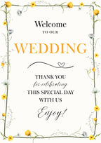 Sunflower Wedding Welcome Sign Box & Party Co.