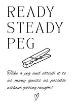 A5 Wedding Activity Sign - Ready Steady Peg Box & Party Co.