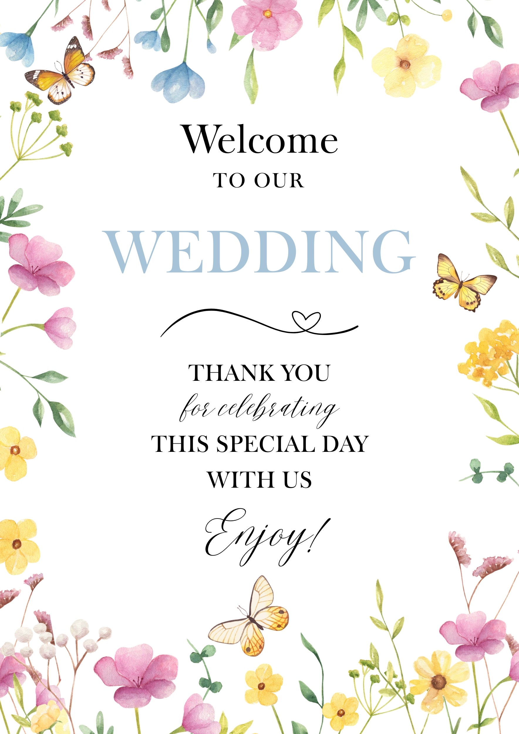 Bold Sunflower Wedding Welcome Sign Box & Party Co.