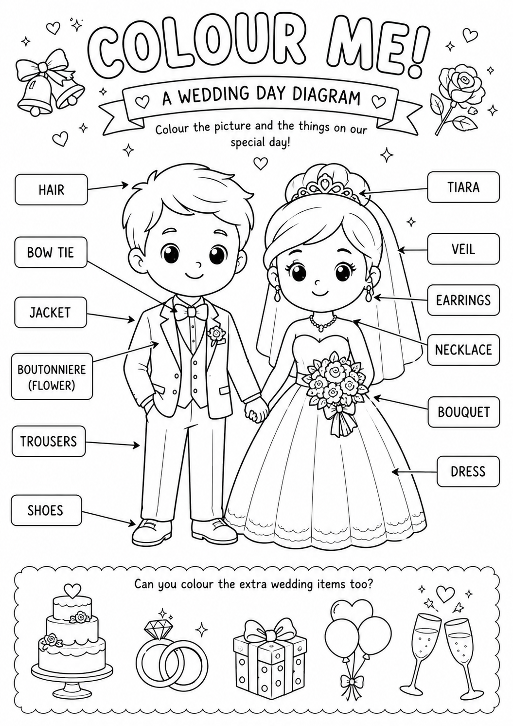 Kids Activity Wedding Sheets (10 Pack) Box & Party Co.