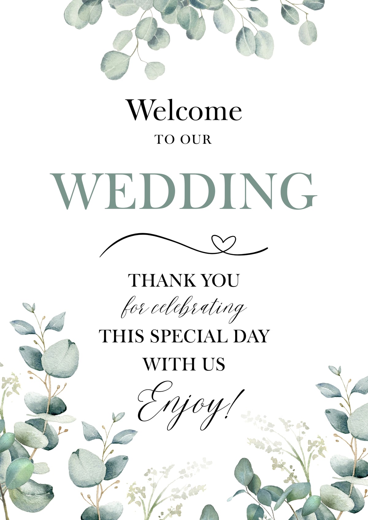 A3 Custom Wedding Sign – 300gsm Thick Card
