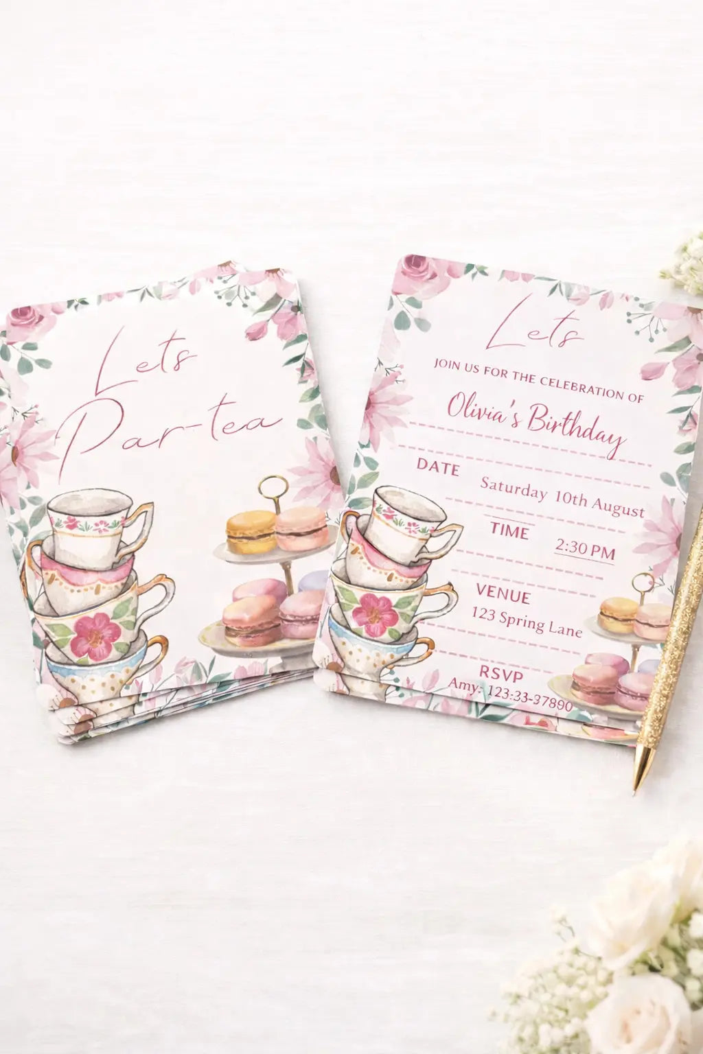 Let's Par-Tea Party Invitations – Pack of 10 Box & Party Co.