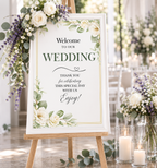 A3 Wedding Welcome Sign Premium 300gsm Printed Card Box & Party Co.