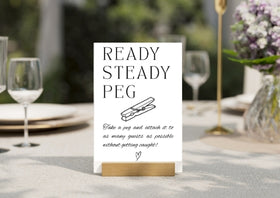 A5 Wedding Activity Sign - Ready Steady Peg Box & Party Co.