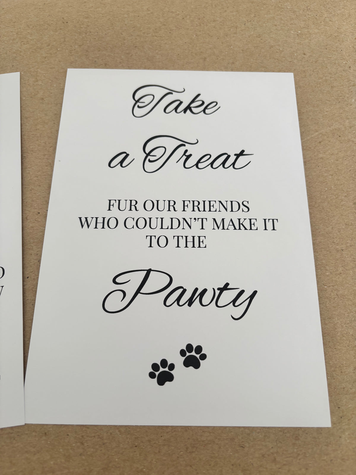 A5 Custom Wedding Sign – 300gsm Thick Card