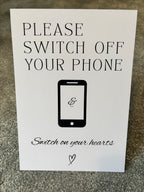 A5 Custom Wedding Sign – 300gsm Thick Card