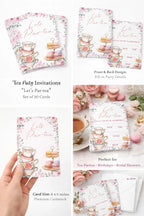 Let's Par-Tea Party Invitations – Pack of 10 Box & Party Co.