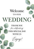 Ready made - A3 Wedding Welcome Sign Premium Card