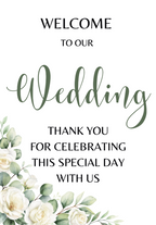 Ready made - A3 Wedding Welcome Sign Premium Card