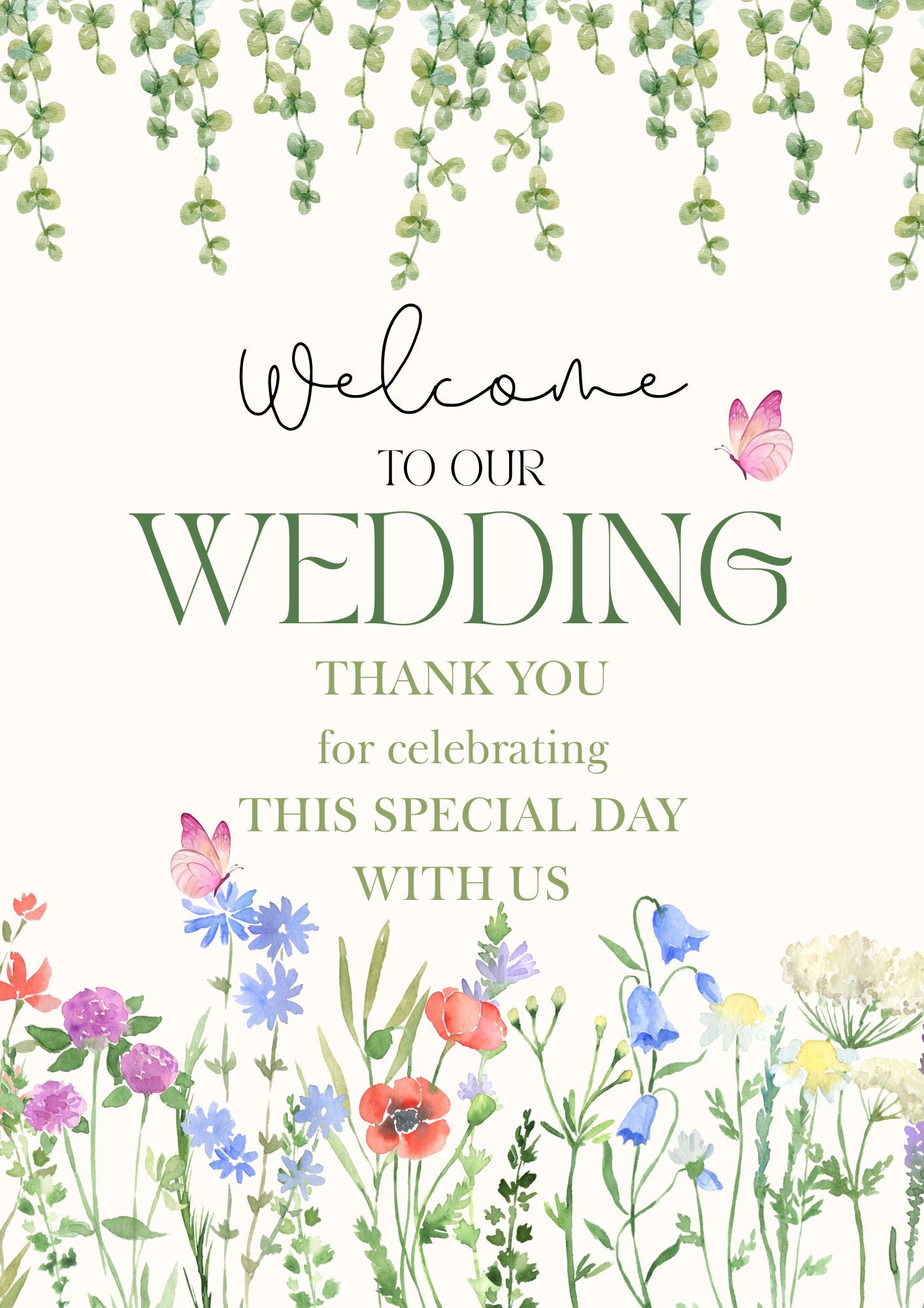 A3 Wedding Welcome Signs Box & Party Co.