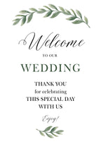 A3 Wedding Welcome Signs Box & Party Co.