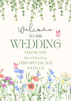 Wildflower Wedding Welcome Print – A3 Box & Party Co.