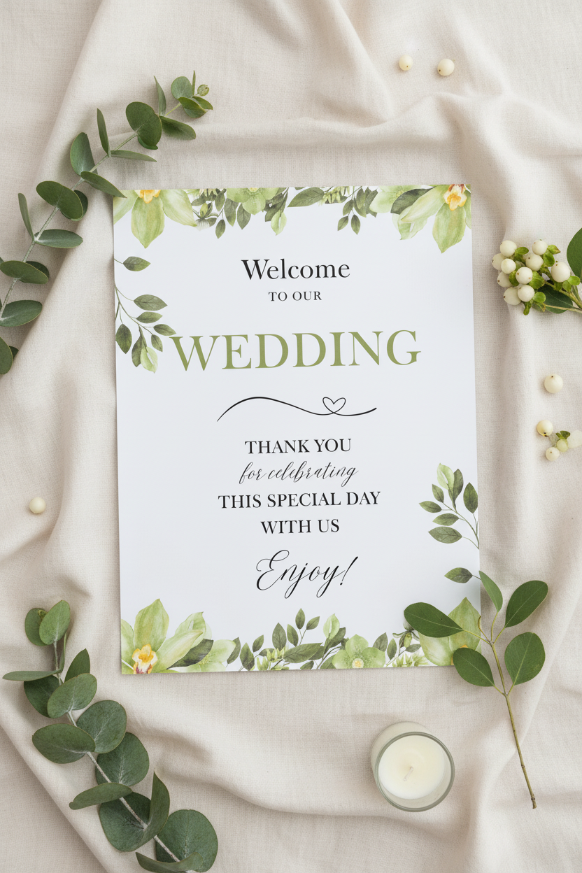 Eucalyptus Linen Flat Lay